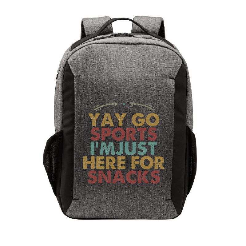 Funny Yay Go Sports IM Just Here For Snacks Football Retro Vector Backpack