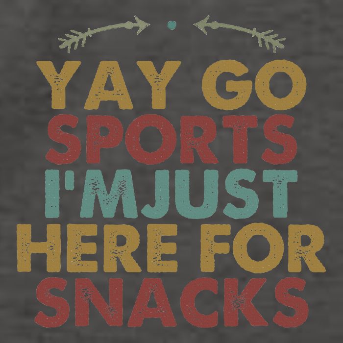 Funny Yay Go Sports IM Just Here For Snacks Football Retro Vector Backpack
