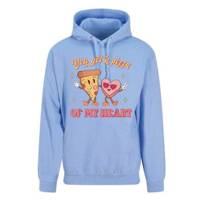 Funny You Got A Pizza Of My Heart Valentines Day Unisex Surf Hoodie