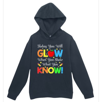 Funny You Glow Show What You Know Teacher Test Day Women Urban Pullover Hoodie