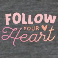 Follow Your Heart Cute Quote 7-Panel Snapback Hat