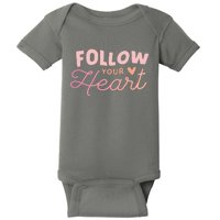 Follow Your Heart Cute Quote Baby Bodysuit