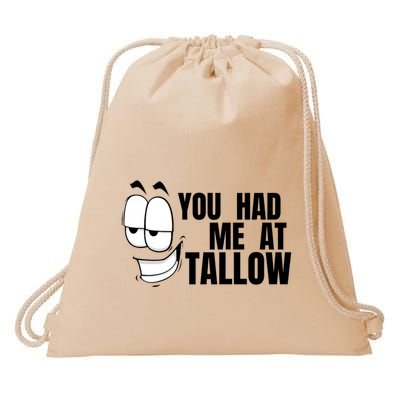 Funny You Had Me At Tallow Replace Seed Oils Maha Be Heathy Drawstring Bag