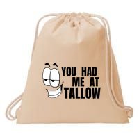 Funny You Had Me At Tallow Replace Seed Oils Maha Be Heathy Drawstring Bag