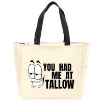 Funny You Had Me At Tallow Replace Seed Oils Maha Be Heathy Zip Tote Bag