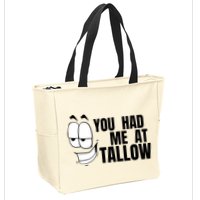 Funny You Had Me At Tallow Replace Seed Oils Maha Be Heathy Zip Tote Bag