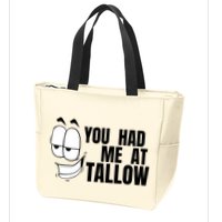 Funny You Had Me At Tallow Replace Seed Oils Maha Be Heathy Zip Tote Bag