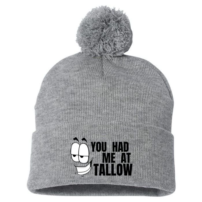 Funny You Had Me At Tallow Replace Seed Oils Maha Be Heathy Pom Pom 12in Knit Beanie