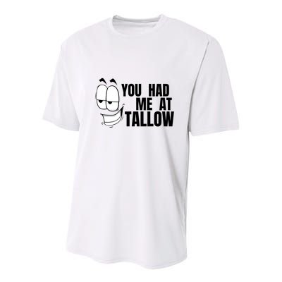 Funny You Had Me At Tallow Replace Seed Oils Maha Be Heathy Youth Performance Sprint T-Shirt