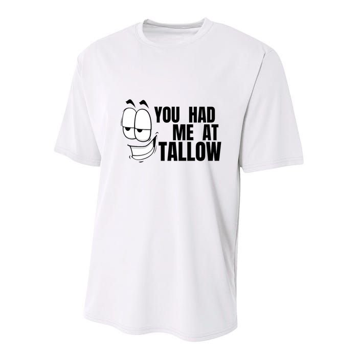 Funny You Had Me At Tallow Replace Seed Oils Maha Be Heathy Youth Performance Sprint T-Shirt