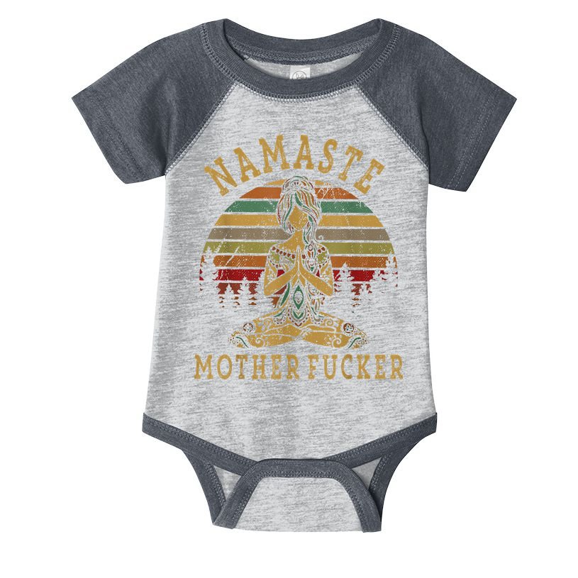Funny Yoga Humor Namaste Funny Mothers Fucker Infant Baby Jersey Bodysuit