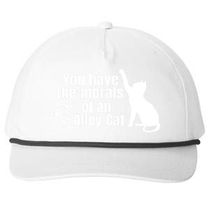 Funny You Have The Morals Of An Alley Cat Gift Snapback Five-Panel Rope Hat