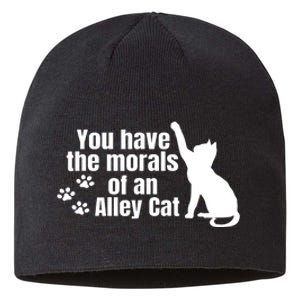 Funny You Have The Morals Of An Alley Cat Gift Sustainable Beanie