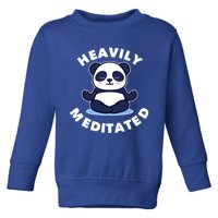 Funny Yoga Heavily Meditated Panda Namaste Meditate Relax Cool Gift Toddler Sweatshirt