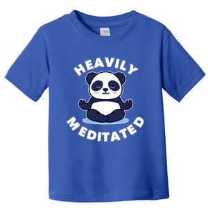 Funny Yoga Heavily Meditated Panda Namaste Meditate Relax Cool Gift Toddler T-Shirt