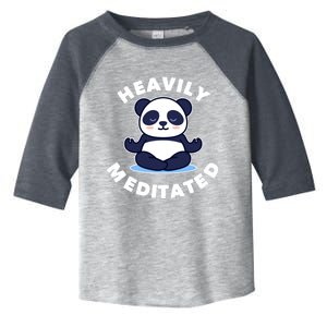 Funny Yoga Heavily Meditated Panda Namaste Meditate Relax Cool Gift Toddler Fine Jersey T-Shirt