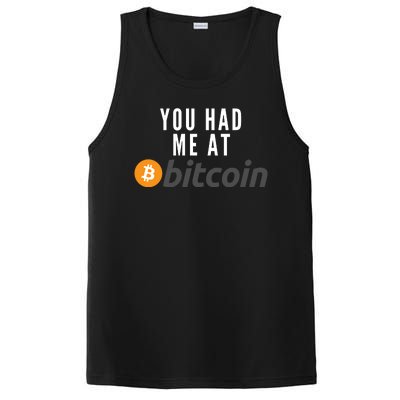 Funny You Had Me At Bitcoin Funny Bitcoin Meme BTC Cool Bitcoin Bitcoin Merch PosiCharge Competitor Tank