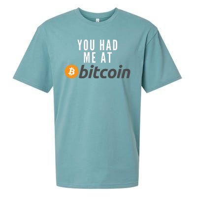 Funny You Had Me At Bitcoin Funny Bitcoin Meme BTC Cool Bitcoin Bitcoin Merch Sueded Cloud Jersey T-Shirt