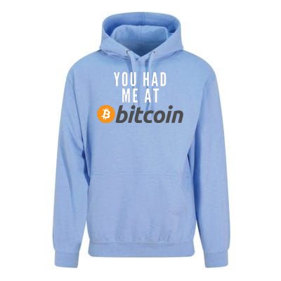 Funny You Had Me At Bitcoin Funny Bitcoin Meme BTC Cool Bitcoin Bitcoin Merch Unisex Surf Hoodie