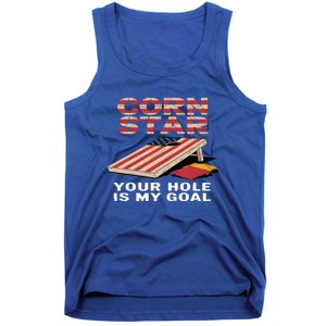 Funny Your Hole Is My Goal Design For Cornhole Game Lover Gift Tank Top