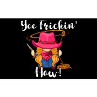 Funny Yee Haw Yee Freakin' Haw Cow Gnome Novelty Bumper Sticker