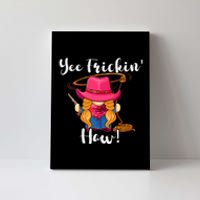 Funny Yee Haw Yee Freakin' Haw Cow Gnome Novelty Canvas