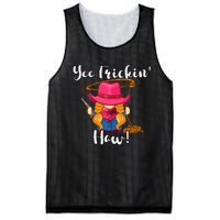 Funny Yee Haw Yee Freakin' Haw Cow Gnome Novelty Mesh Reversible Basketball Jersey Tank