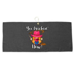 Funny Yee Haw Yee Freakin' Haw Cow Gnome Novelty Large Microfiber Waffle Golf Towel