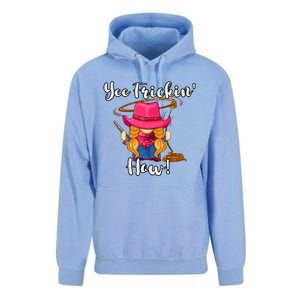 Funny Yee Haw Yee Freakin' Haw Cow Gnome Novelty Unisex Surf Hoodie