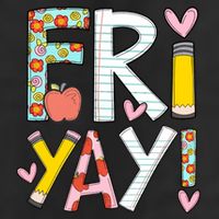Fri Yay Happy Friday Funny Weekend Teacher Back To School 7 Panel Mesh Trucker Snapback Hat