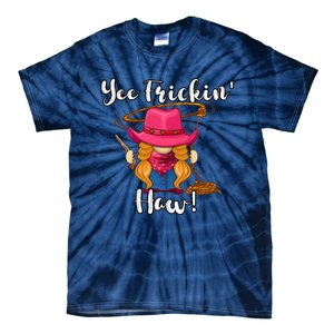 Funny Yee Haw Yee Freakin Haw Cowgirl Gnome Novelty Tie-Dye T-Shirt