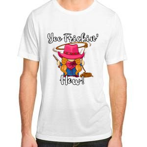 Funny Yee Haw Yee Freakin Haw Cowgirl Gnome Novelty Adult ChromaSoft Performance T-Shirt