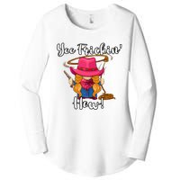 Funny Yee Haw Yee Freakin Haw Cowgirl Gnome Novelty Women's Perfect Tri Tunic Long Sleeve Shirt