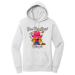 Funny Yee Haw Yee Freakin Haw Cowgirl Gnome Novelty Women's Pullover Hoodie