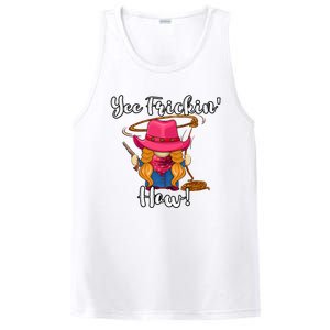 Funny Yee Haw Yee Freakin Haw Cowgirl Gnome Novelty PosiCharge Competitor Tank