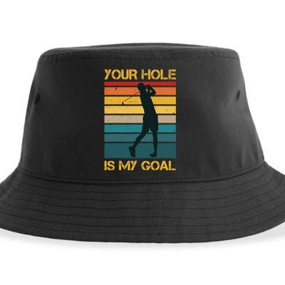 Funny Your Hole Is My Goal Golf Lovers Novelty Sustainable Bucket Hat