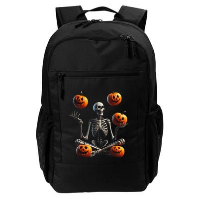 Funny Yoga Halloween Pumpkin Juggling Skeleton Clothing Backpack