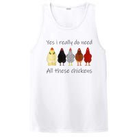 Funny Yes I Really Do Need All These Chickens Gift Farmer PosiCharge Competitor Tank