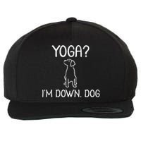 Funny Yoga IM Down Dog . Family Joke Sarcastic Wool Snapback Cap