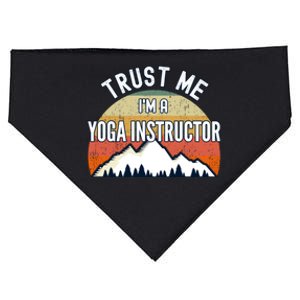 Funny Yoga Instructor Gift Trust Me Im A Yoga Instructor Gift USA-Made Doggie Bandana