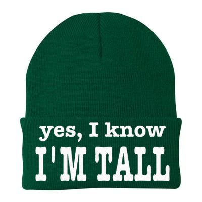 Funny Yes I Know Im Tall Knit Cap Winter Beanie