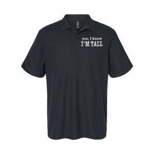 Funny Yes I Know Im Tall Softstyle Adult Sport Polo