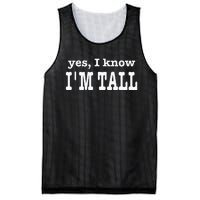 Funny Yes I Know Im Tall Mesh Reversible Basketball Jersey Tank