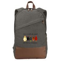 Funny Yes I Really Do Need All These Chickens, Gift Farmer Cotton Canvas Backpack