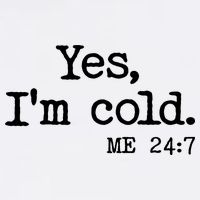 Funny Yes I'm Cold Me 24:7 Cooling Performance Crew T-Shirt