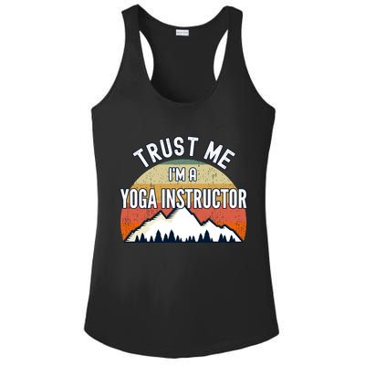 Funny Yoga Instructor Gift Trust Me Im A Yoga Instructor Gift Ladies PosiCharge Competitor Racerback Tank