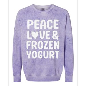 Frozen Yogurt I Love Frozen Yogurt Funny Food Colorblast Crewneck Sweatshirt