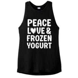 Frozen Yogurt I Love Frozen Yogurt Funny Food Ladies PosiCharge Tri-Blend Wicking Tank