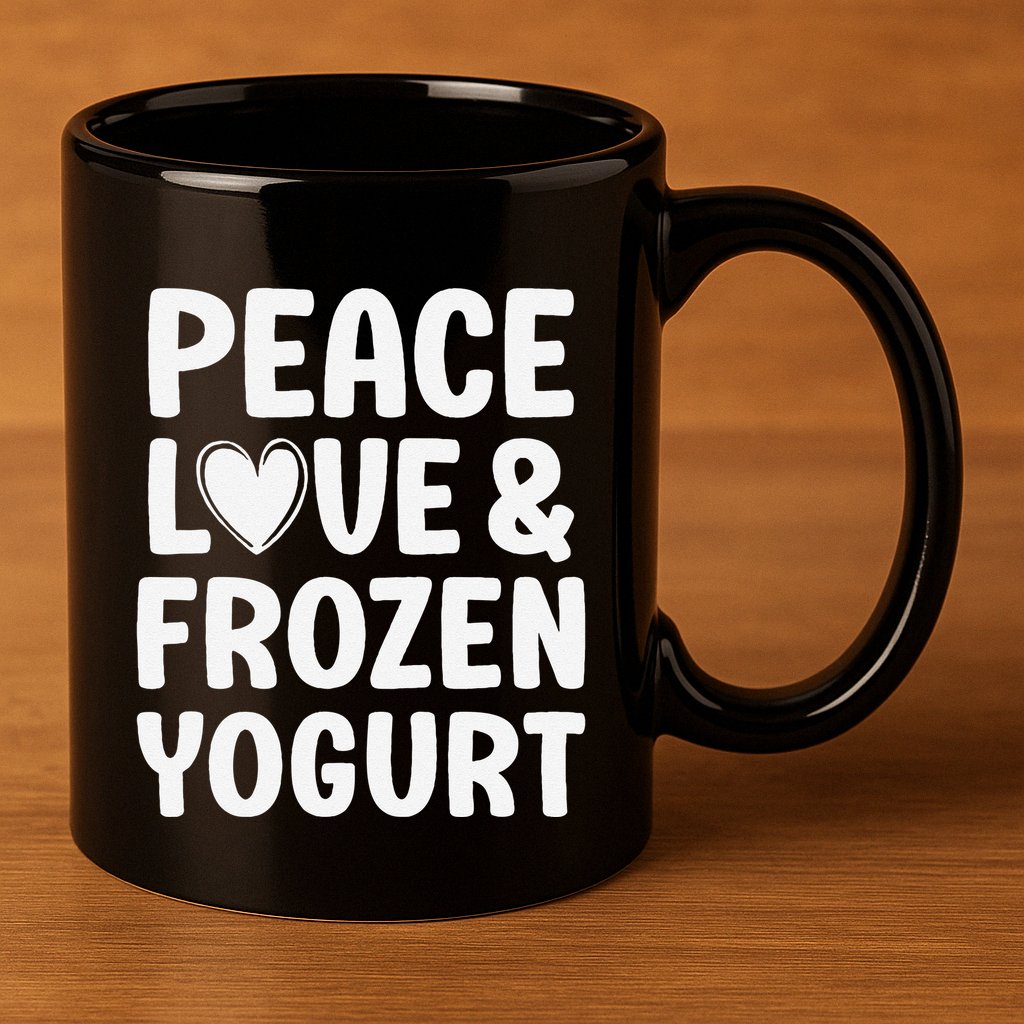 Frozen Yogurt I Love Frozen Yogurt Funny Food 11oz C Handle Ceramic Mug