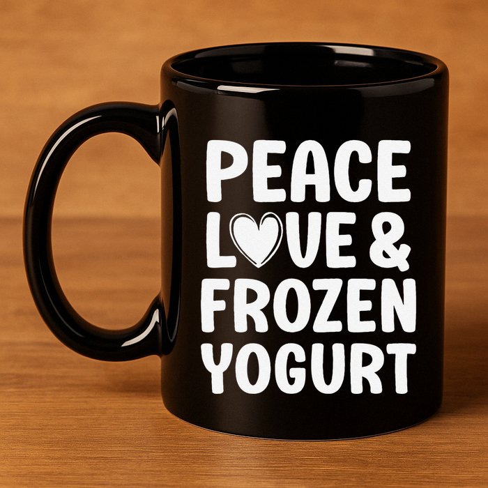 Frozen Yogurt I Love Frozen Yogurt Funny Food 11oz C Handle Ceramic Mug
